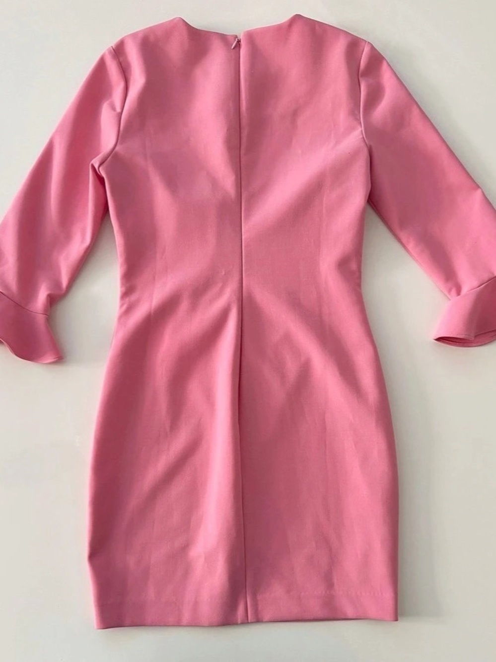 LIKELY Bedford Coral Pink Flare Sleeve Mini Dress Size 4 EUC - Picture 3 of 7